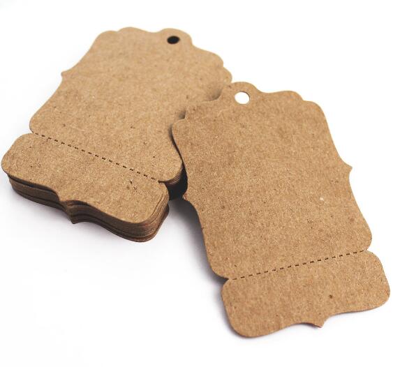 Professional Custom Clothing Labels Brown Kraft Paper Clothing Hang Tags