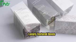 Textured paper boxes