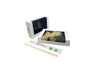 Customized Logo Ivory Paper Sushi Box Take Away 350gsm With Clear Window