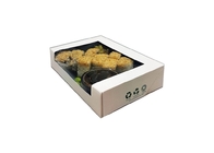 Customized Logo Ivory Paper Sushi Box Take Away 350gsm With Clear Window