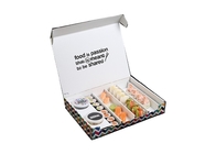Matte Lamination Paper Sushi Box Customzied Size Food Grade With Division Insert