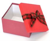 Grey Cardboard Custom Paper Gift Box With Ribbon Bow , Gift Packing Box