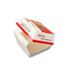 250Gsm White Cardboard Paper Packaging Box , Burger Packaging Box UV Coating