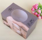 CMYK Foldable Bra Packaging Box Bio Degradable With Clear PVC Window