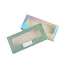 Varnish White Card Mink Eyelash Box Packaging With Window