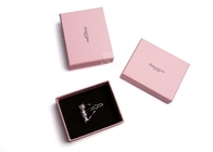 Pink Necklace And Earring Jewelry Gift Box OEM Custom Logo With Sponge