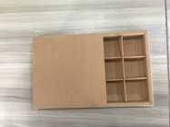Eco Friendly OEM Chocolate Packaging Box Brown Kraft Cardboard With Inside Dividers
