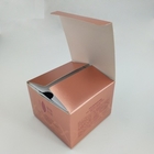 Glossy Gold Card Foil Paper Cosmetic Box Hot Stamping Rectangle Shaped OEM