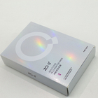 White Cardboard Holographic Film Paper Cosmetic Box Packaging CMYK Custom Logo