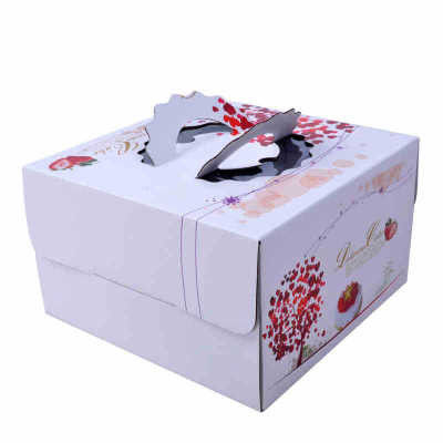 Square Birthday Cake Custom Packaging Boxes Food Grade Lvory Paper 400gsm - 800gsm