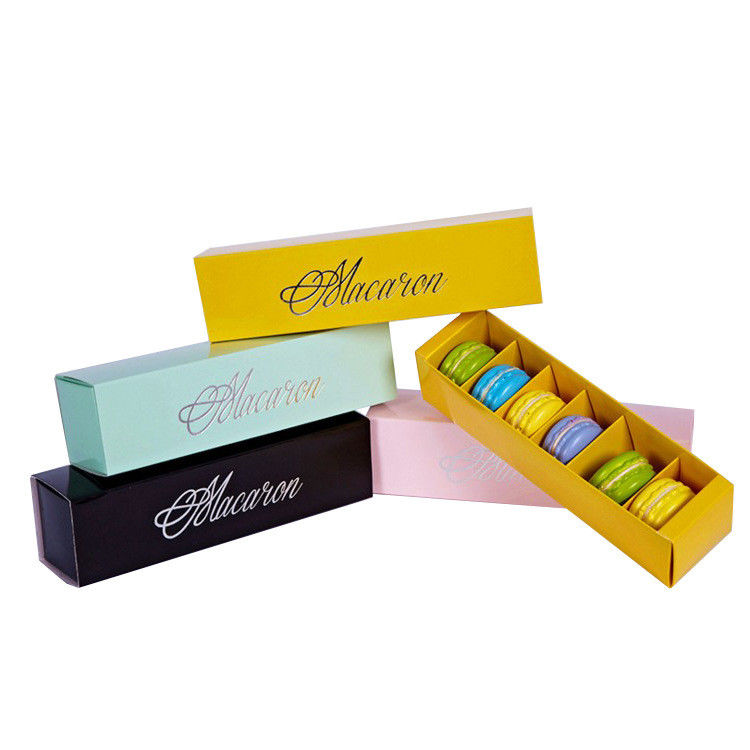 Food Grade Macaron Packaging Boxes Corrugated Paper Archaize Style Eco Friendly