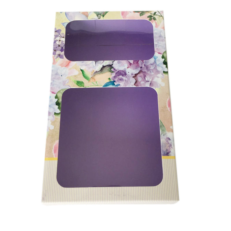 Embossing Customized Makeup Packaging Boxes With Clear PVC Window SGS Approve