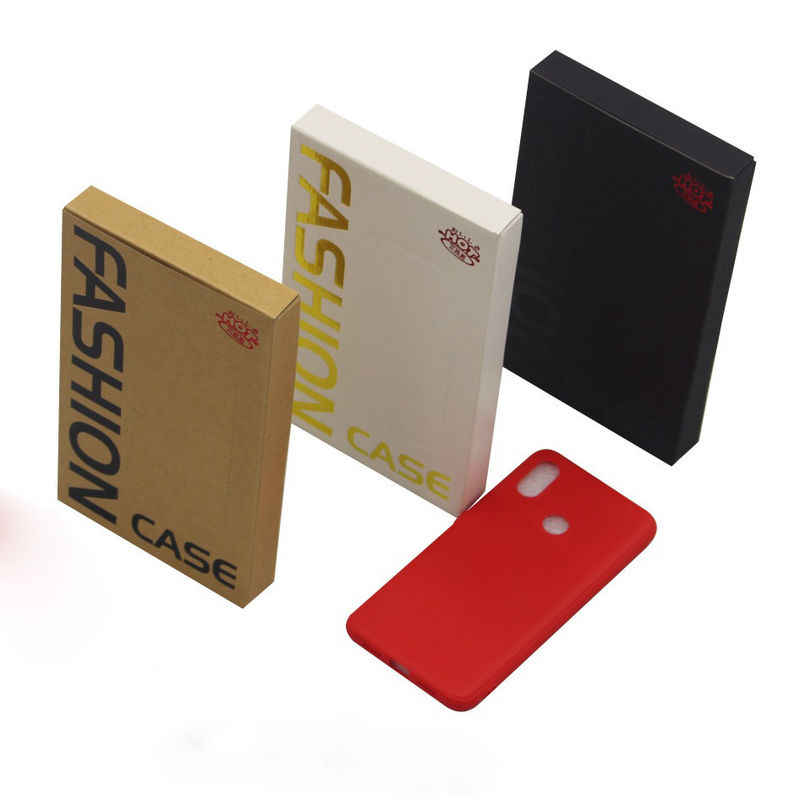 Embossed Printing Cell Phone Accessories Packaging , Mobile Cover Packaging Box
