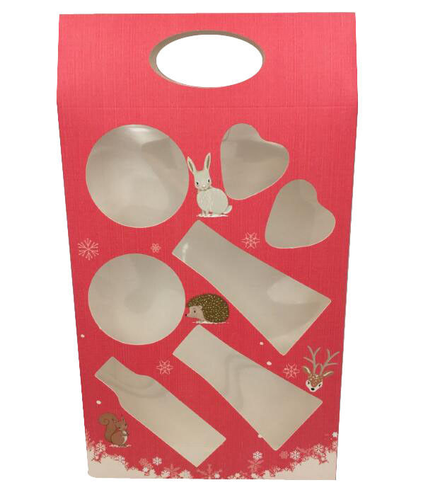 Clear PVC Window Christmas Special Packing Boxes , Christmas Paper Box