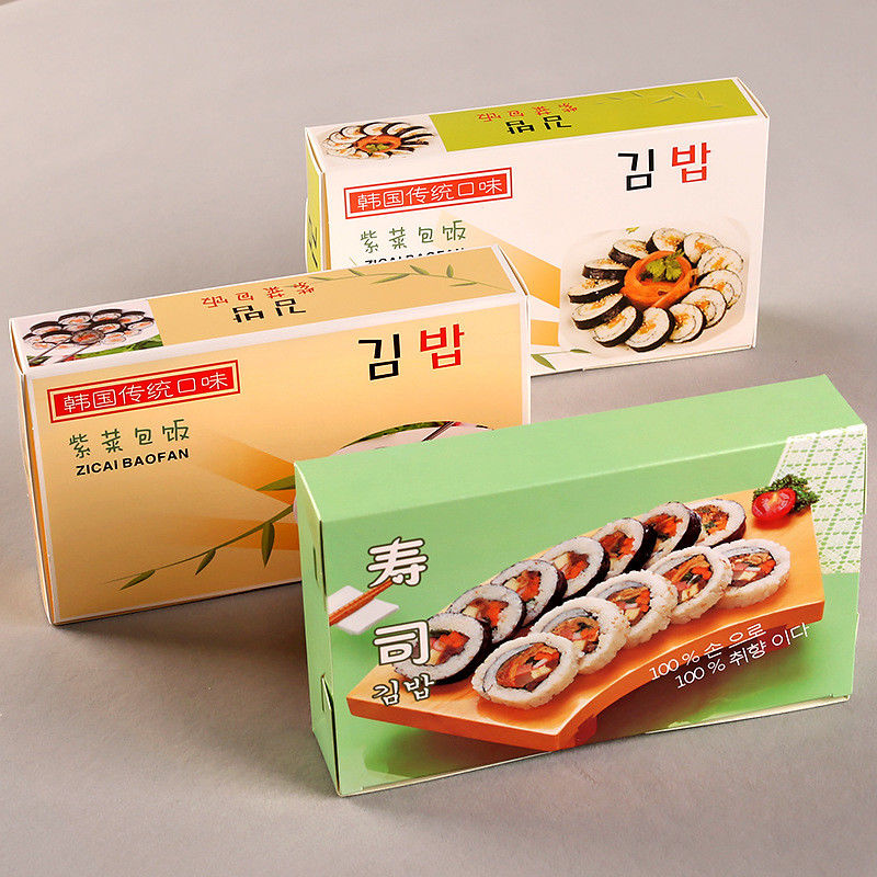 CMYK Printing White Art Paper Sushi Packaging Box