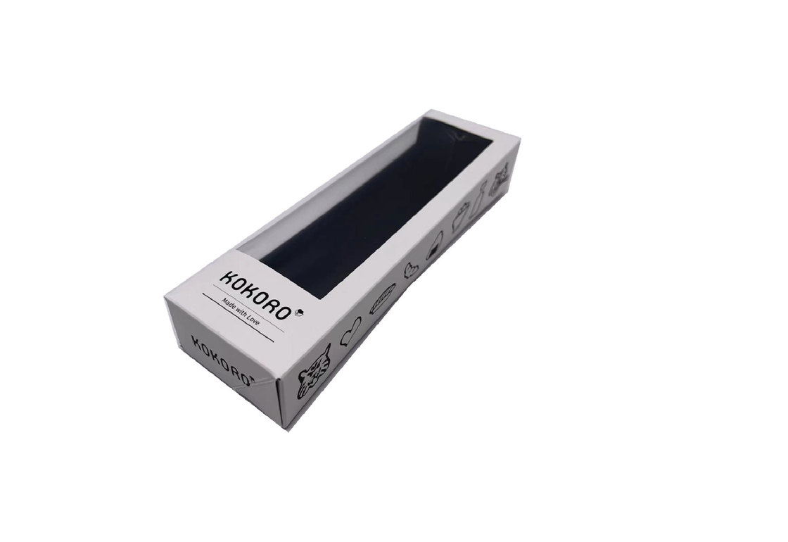 Anti Fog Foldable Sushi Packaging Box White Cardboard Paper With PVC Window