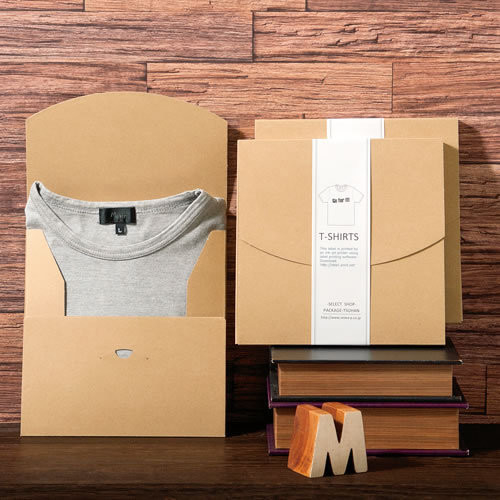 ISO9001 T Shirt Packaging Envelope, Sleeve Clothing Kraft Paper Box