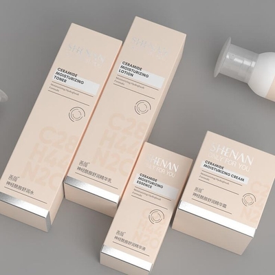 quality Eco-Friendly Package Paper Boxes Makeup Skincare Packaging Facial Beauty Care Box Disposable Flat Shipments factory